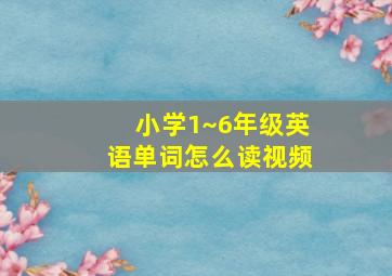 小学1~6年级英语单词怎么读视频