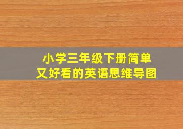 小学三年级下册简单又好看的英语思维导图