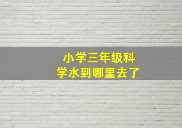 小学三年级科学水到哪里去了