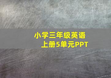 小学三年级英语上册5单元PPT