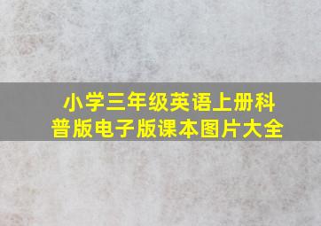 小学三年级英语上册科普版电子版课本图片大全