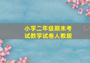 小学二年级期末考试数学试卷人教版