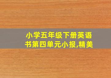 小学五年级下册英语书第四单元小报,精美