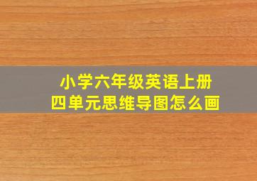 小学六年级英语上册四单元思维导图怎么画