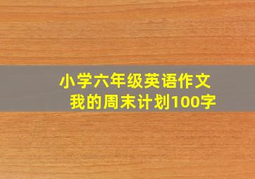 小学六年级英语作文我的周末计划100字