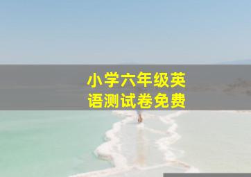 小学六年级英语测试卷免费