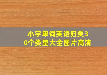 小学单词英语归类30个类型大全图片高清