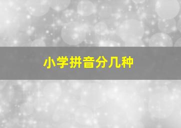 小学拼音分几种