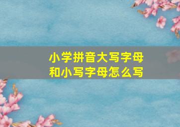 小学拼音大写字母和小写字母怎么写