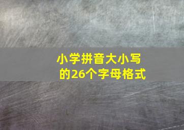 小学拼音大小写的26个字母格式