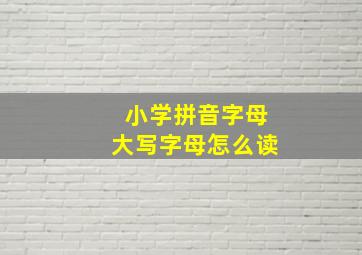 小学拼音字母大写字母怎么读