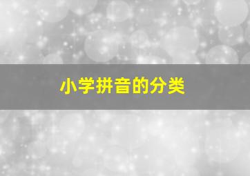 小学拼音的分类