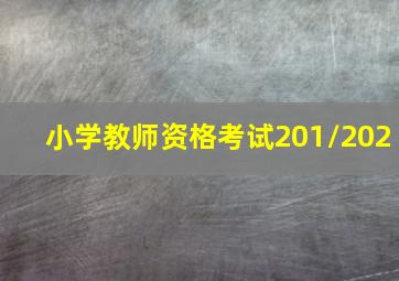 小学教师资格考试201/202