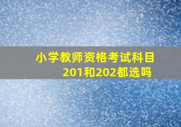 小学教师资格考试科目201和202都选吗