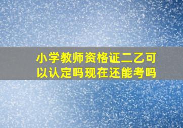 小学教师资格证二乙可以认定吗现在还能考吗