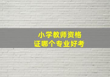 小学教师资格证哪个专业好考