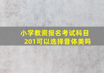 小学教资报名考试科目201可以选择音体美吗