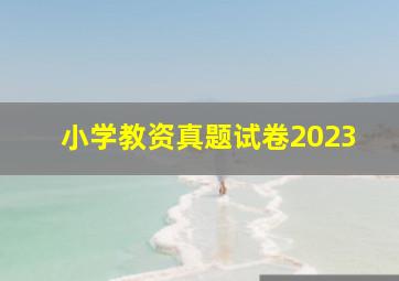 小学教资真题试卷2023