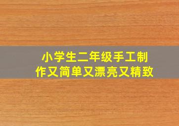 小学生二年级手工制作又简单又漂亮又精致