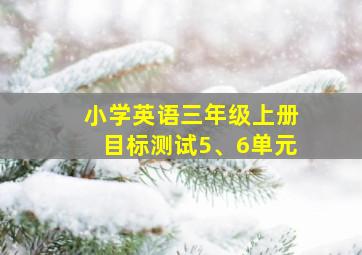 小学英语三年级上册目标测试5、6单元