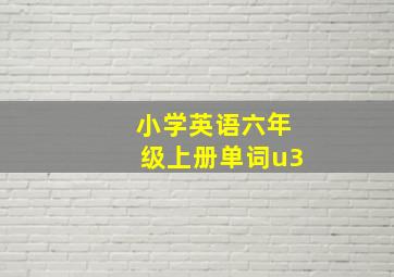 小学英语六年级上册单词u3