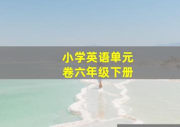 小学英语单元卷六年级下册