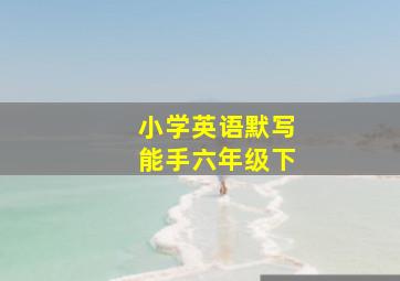 小学英语默写能手六年级下