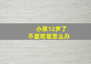 小孩12岁了不爱吃饭怎么办