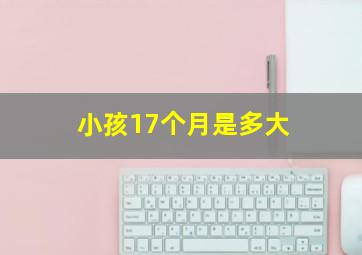 小孩17个月是多大