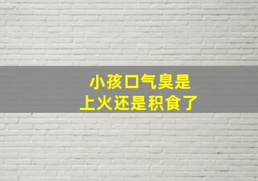 小孩口气臭是上火还是积食了