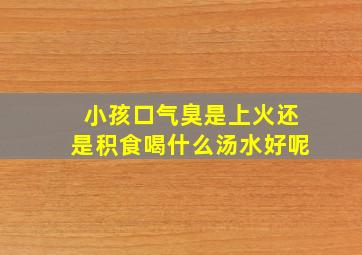 小孩口气臭是上火还是积食喝什么汤水好呢