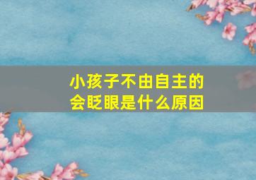 小孩子不由自主的会眨眼是什么原因