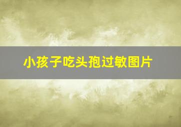 小孩子吃头孢过敏图片