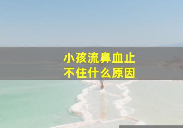 小孩流鼻血止不住什么原因