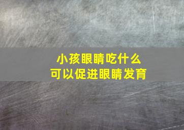 小孩眼睛吃什么可以促进眼睛发育