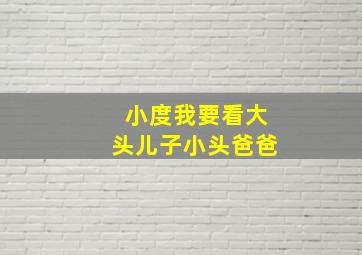 小度我要看大头儿子小头爸爸