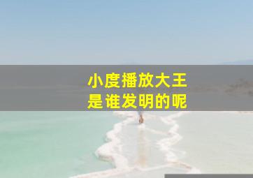 小度播放大王是谁发明的呢