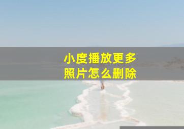 小度播放更多照片怎么删除