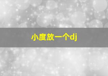 小度放一个dj