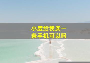 小度给我买一条手机可以吗