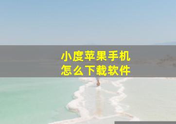 小度苹果手机怎么下载软件