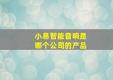 小易智能音响是哪个公司的产品