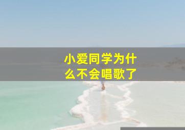 小爱同学为什么不会唱歌了