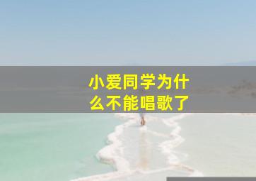 小爱同学为什么不能唱歌了