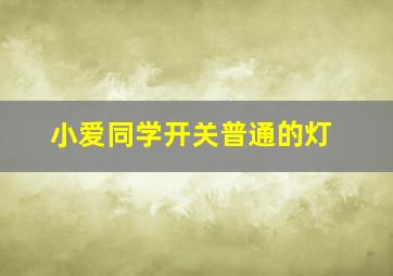 小爱同学开关普通的灯