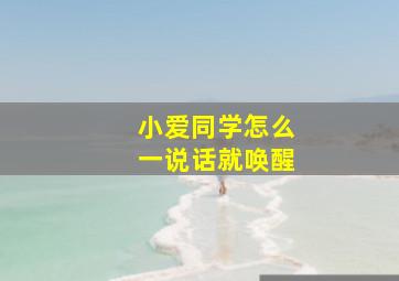 小爱同学怎么一说话就唤醒