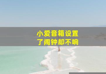 小爱音箱设置了闹钟却不响