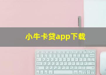 小牛卡贷app下载