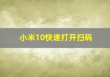 小米10快速打开扫码