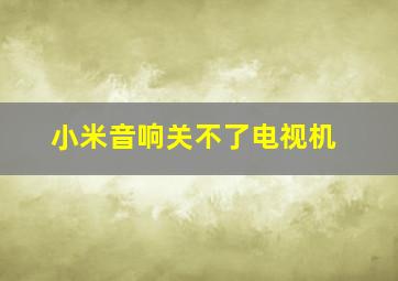 小米音响关不了电视机